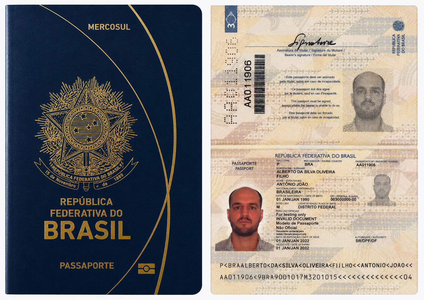 Passaporte Brasileiro · 브라질 MERCOSUL 여권